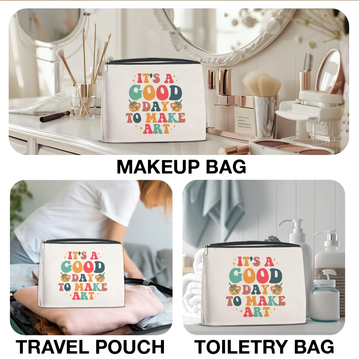 FYDHQSS makeup bag side patterns brighten everyday routines.