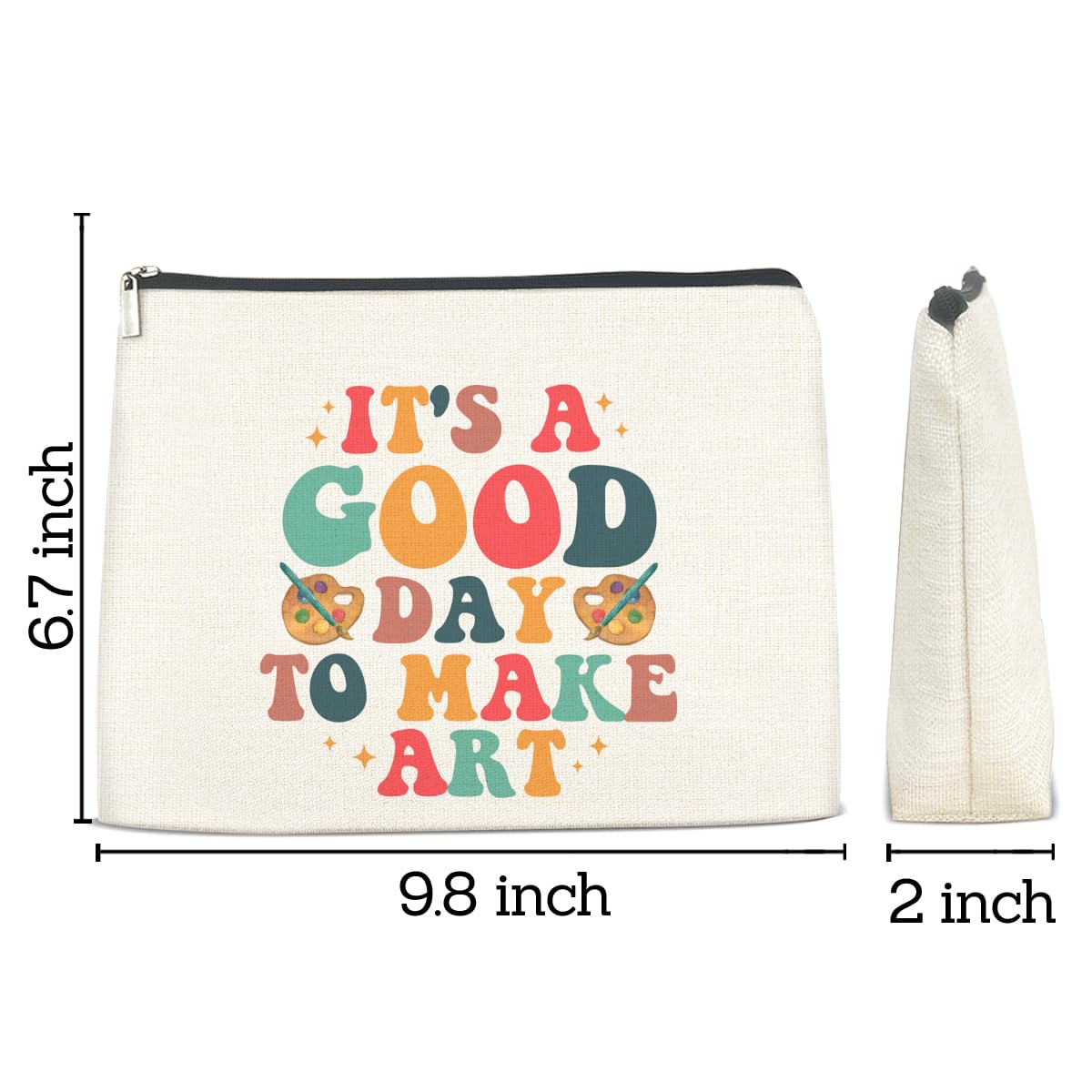 FYDHQSS makeup bag features waterproof lining to protect contents.