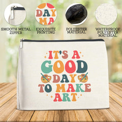 FYDHQSS makeup bag with smooth zipper for secure access.