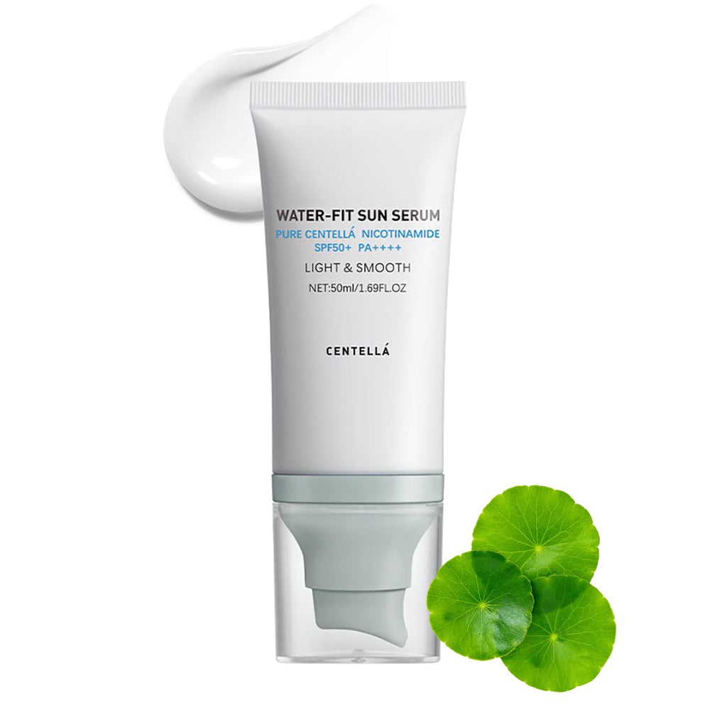 FYEBOO Centellá Sunscreen bottle front shows daily SPF50 PA++++ protection.
