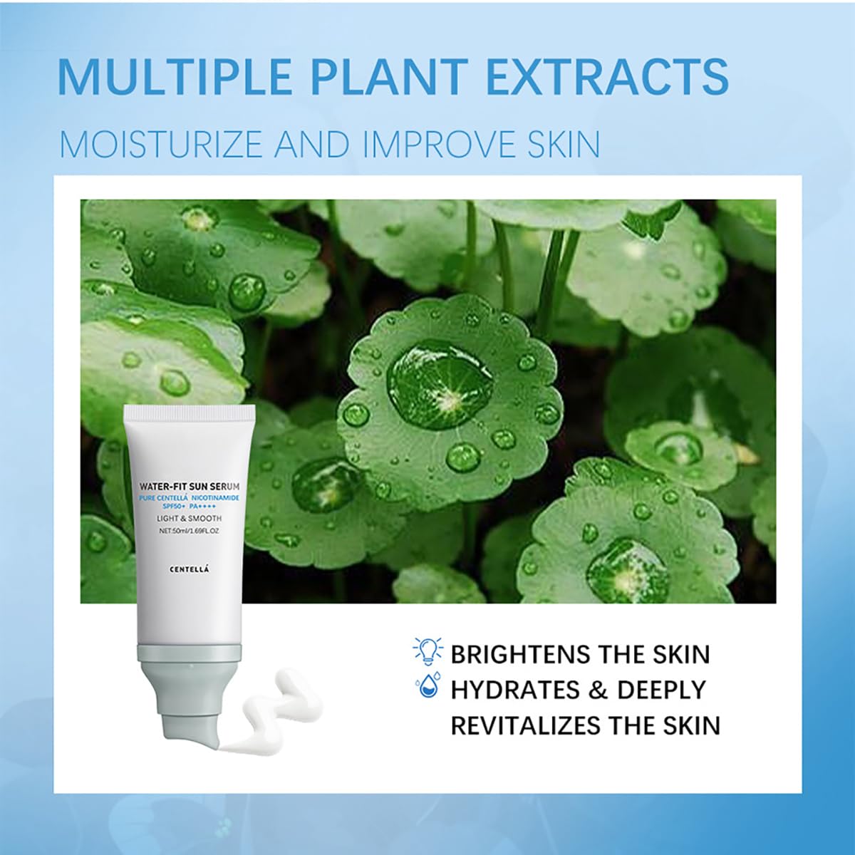 FYEBOO Centellá Sunscreen on-face application demonstrates ready-to-use daily protection.