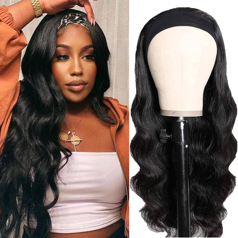 Fylora headband wig 18-inch body wave ready-to-wear convenience.