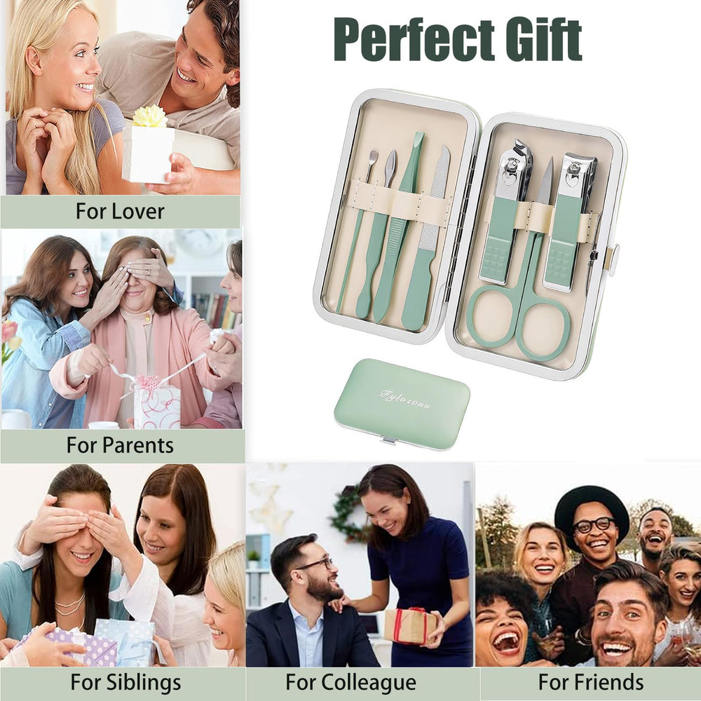 Fylozonu manicure set with anti-rust coating and non-slip lever for comfort.