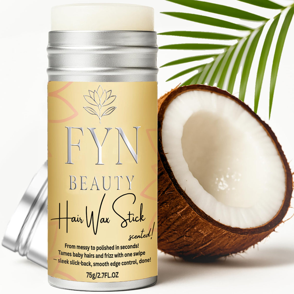 FYN Beauty hair-wax-stick-slick-back-application shows edge-control in action