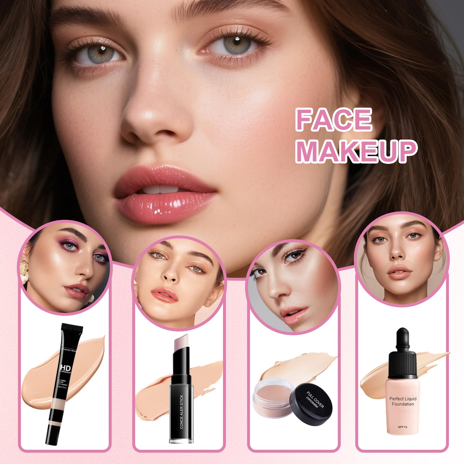 Fynqwor makeup set full kit brow pencil helps define brows naturally