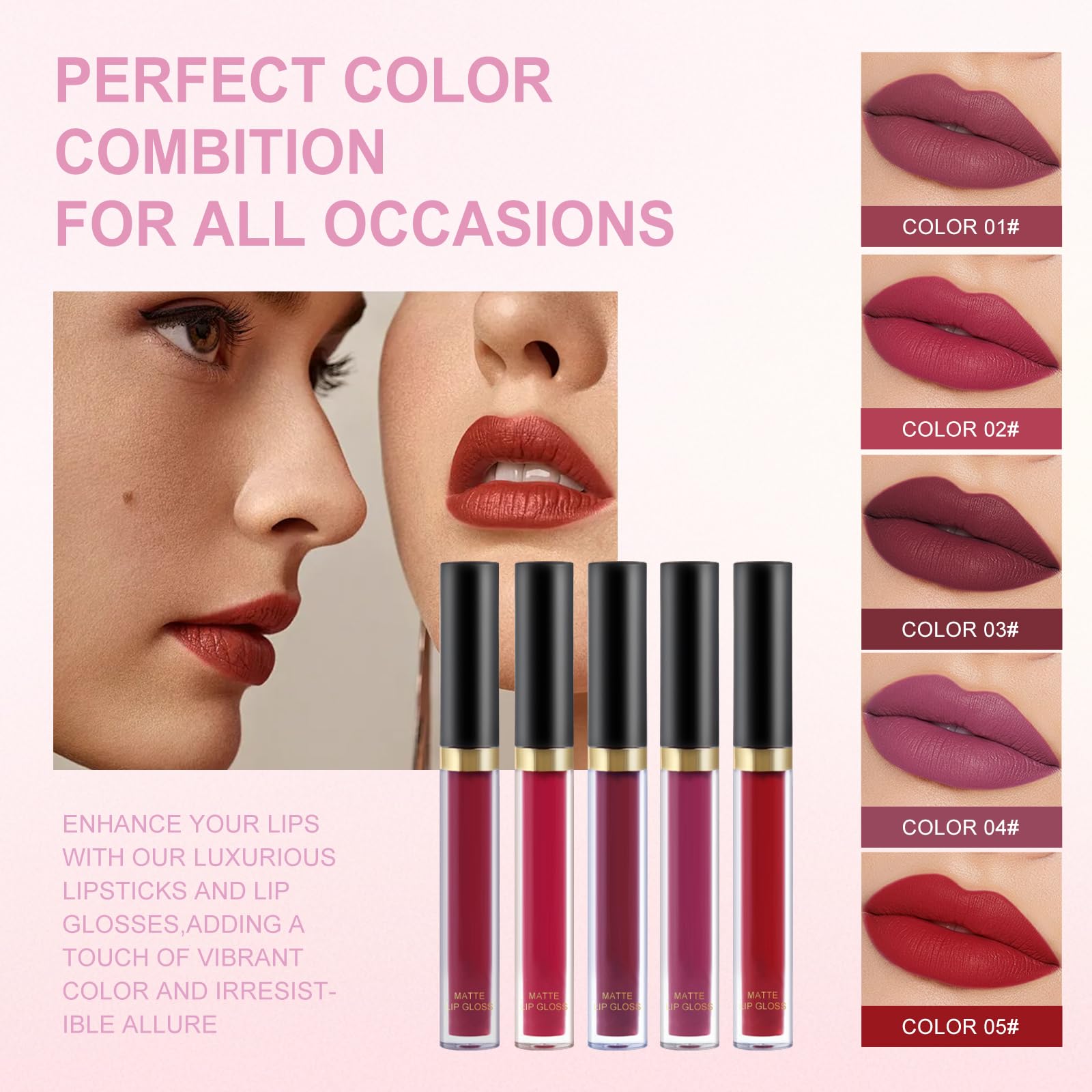 Fynqwor makeup set full kit lip gloss adds shine and hydration for glossy lips