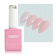 FZANEST Milky Pink gel bottle close-up showing translucent jelly shine