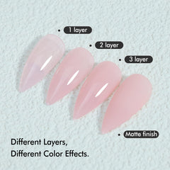 FZANEST Milky Pink for French manicure with subtle nude gloss