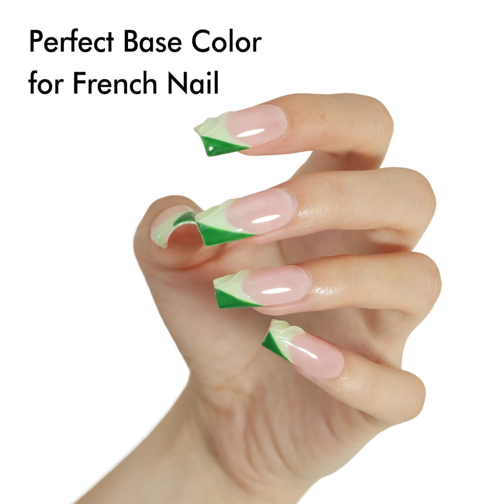 FZANEST Milky Pink gel under UV LED lamp yields glossy finish