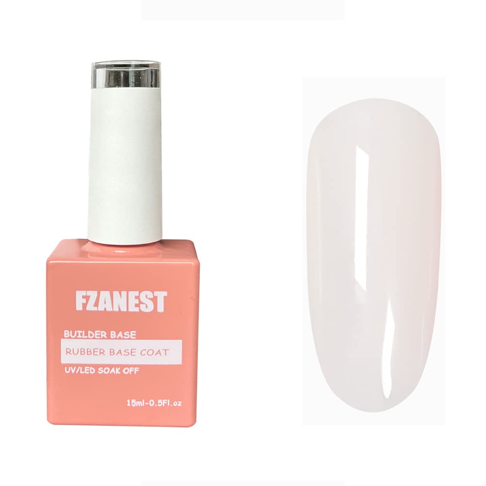 FZANEST rubber base gel thick base coat for stronger natural nails.