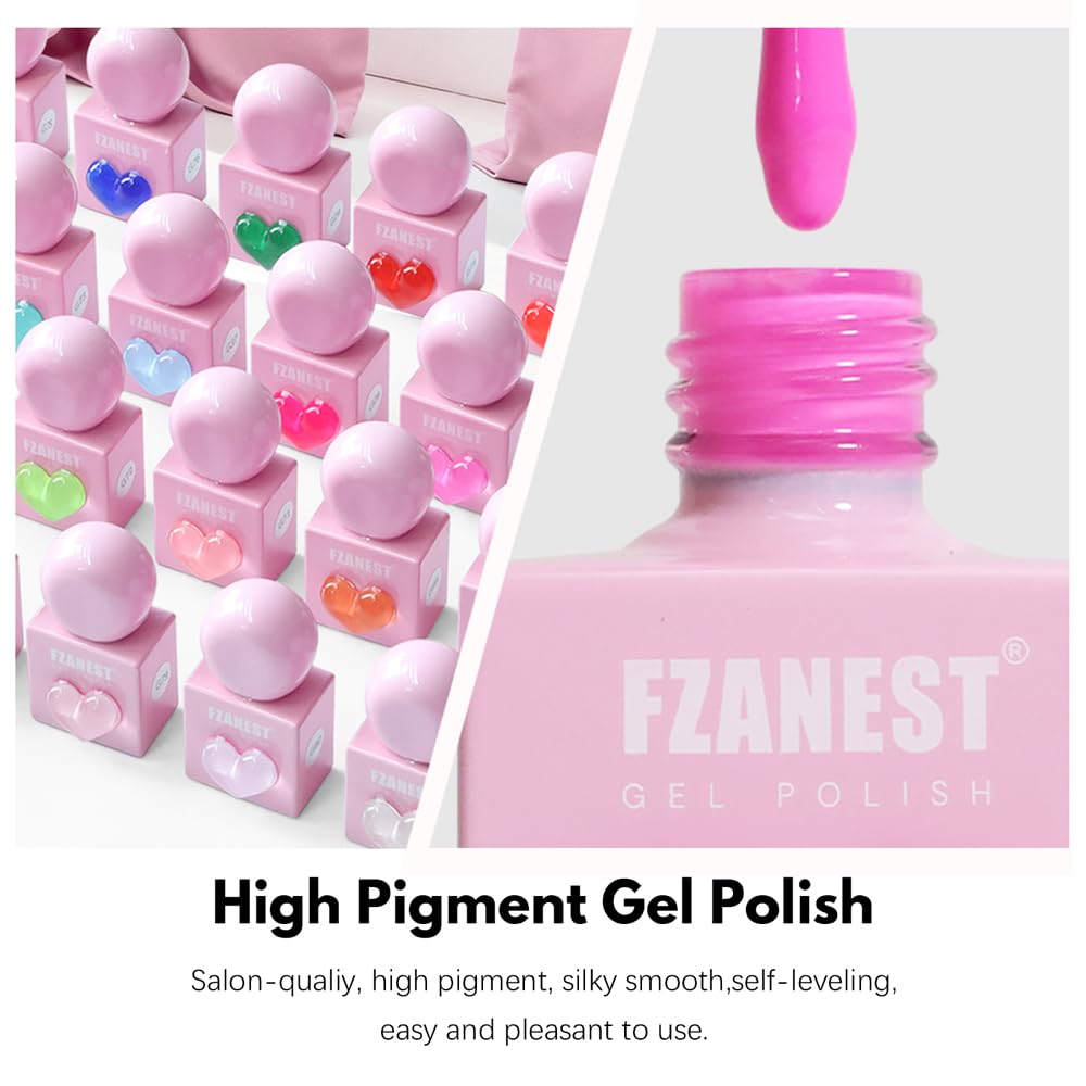 FZANEST gel polish close-up highlights high pigment for salon-quality results