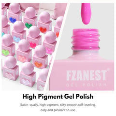 FZANEST gel polish close-up highlights high pigment for salon-quality results
