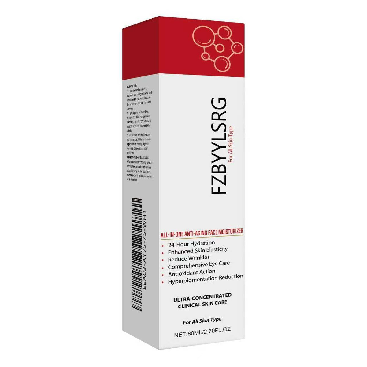 FZBYYLSRG all-in-one anti-aging cream bottle shows rich texture for daily hydration.
