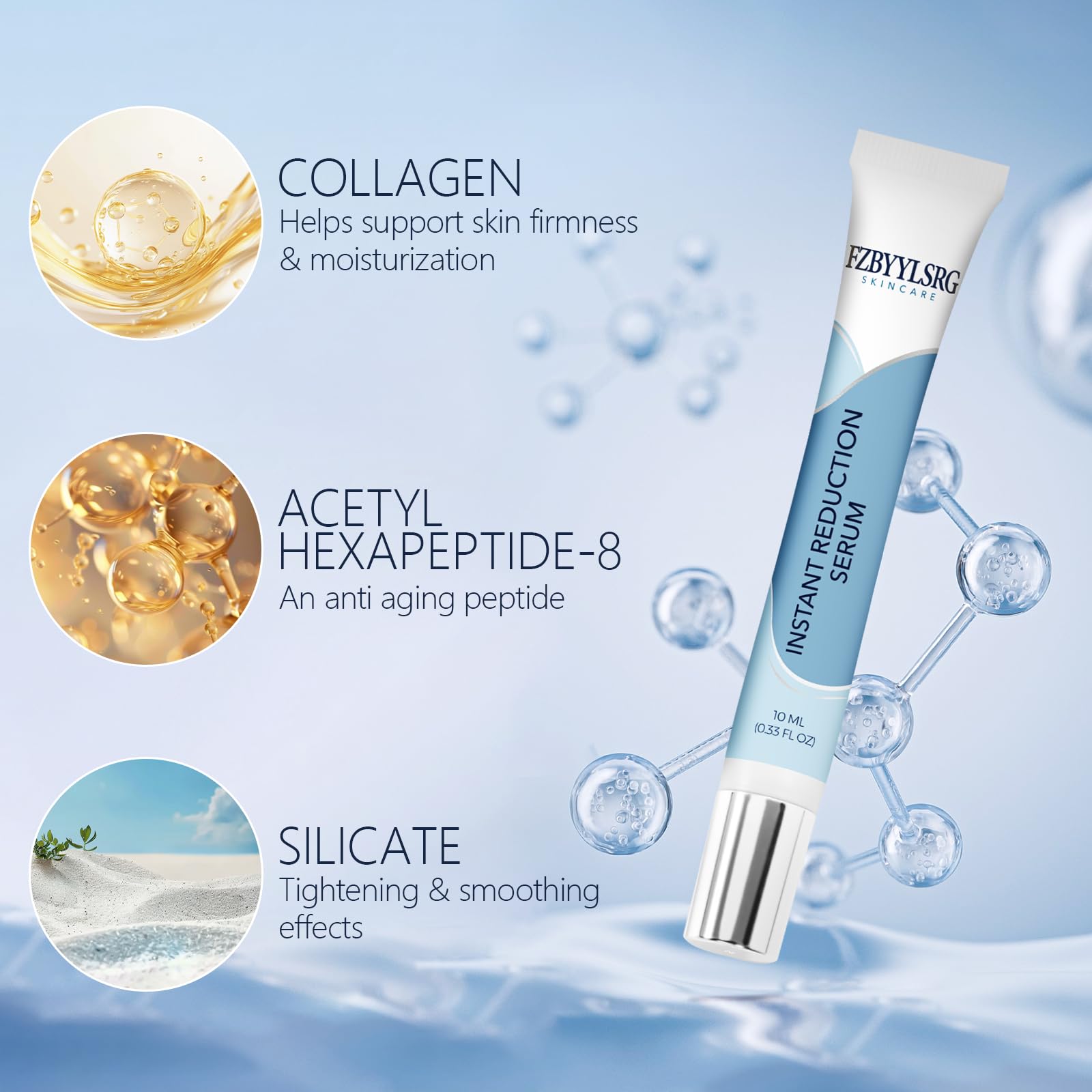 FZBYYLSRG eye serum targets dark circles to brighten under-eye area.