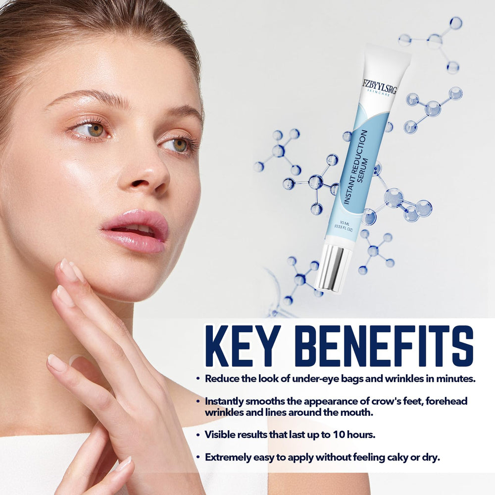 FZBYYLSRG eye serum demonstrates reduction of under-eye bags and fine lines.