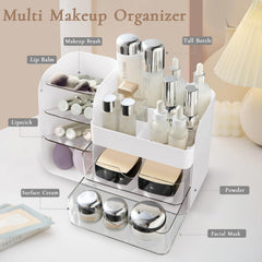 FZHZZ durable waterproof plastic makeup organizer resists spills and daily use.