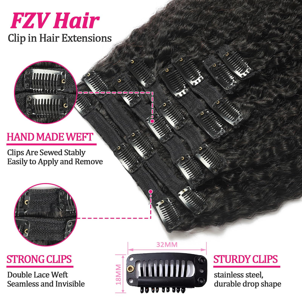FZV double weft clip-ins highlight fullness and durability