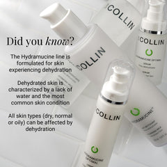 G M COLLIN Hydramucine mist bottle on skincare shelf highlighting gentle formula for all skin types