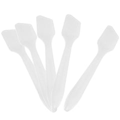 G2PLUS disposable makeup spatula 100pcs pack for DIY skincare and salon use.