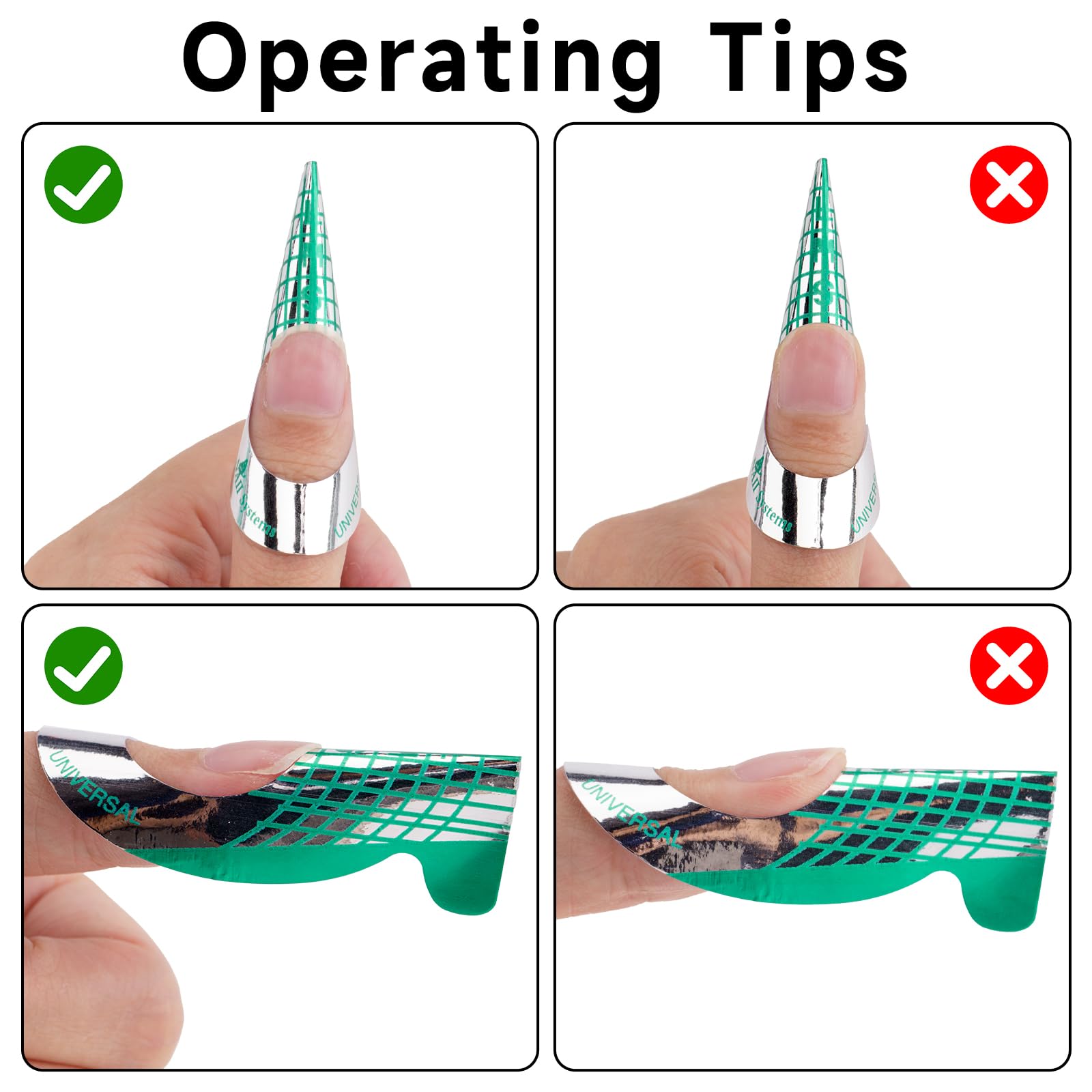 G2PLUS nail forms applied on nail demonstrates secure fit during extension application.