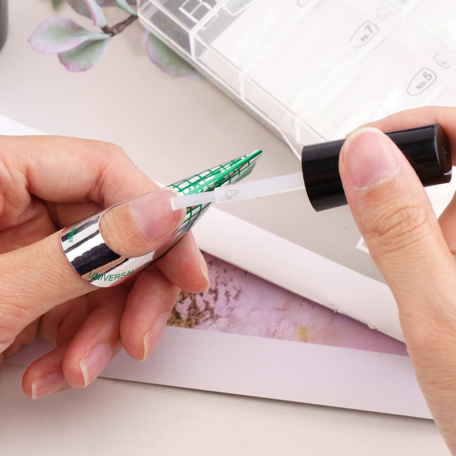 G2PLUS nail forms length markings image highlights clear guides for consistent results.