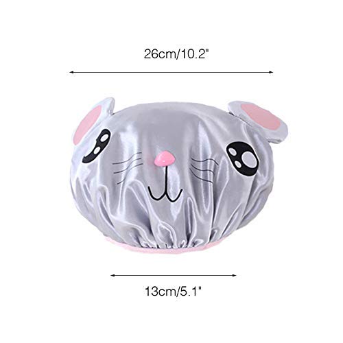 G2PLUS double-layer waterproof shower cap protects hair during bath time and splashes.