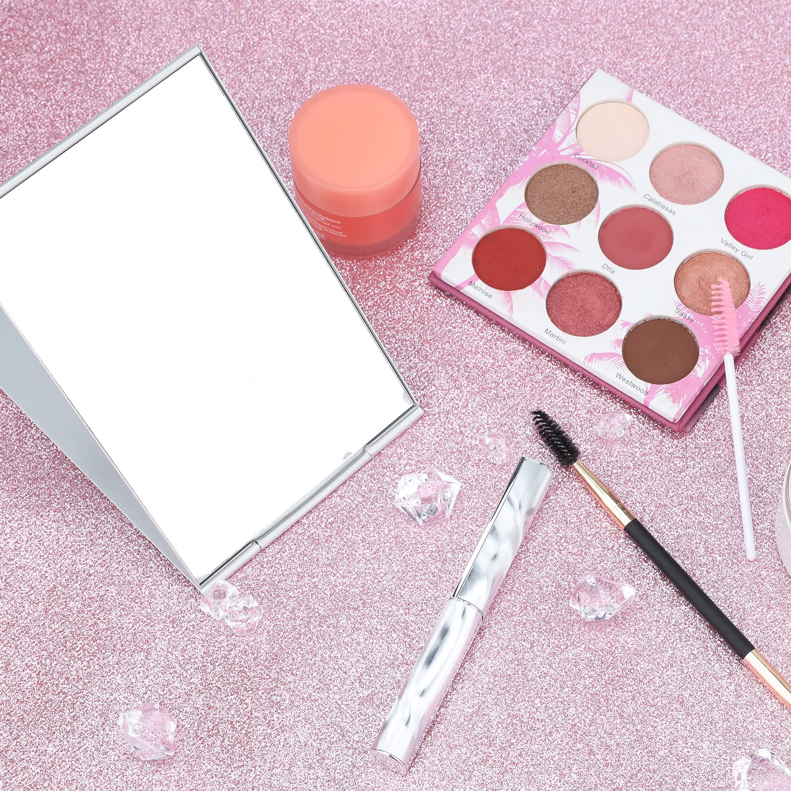 G2PLUS vanity mirror on bathroom counter for quick makeup checks