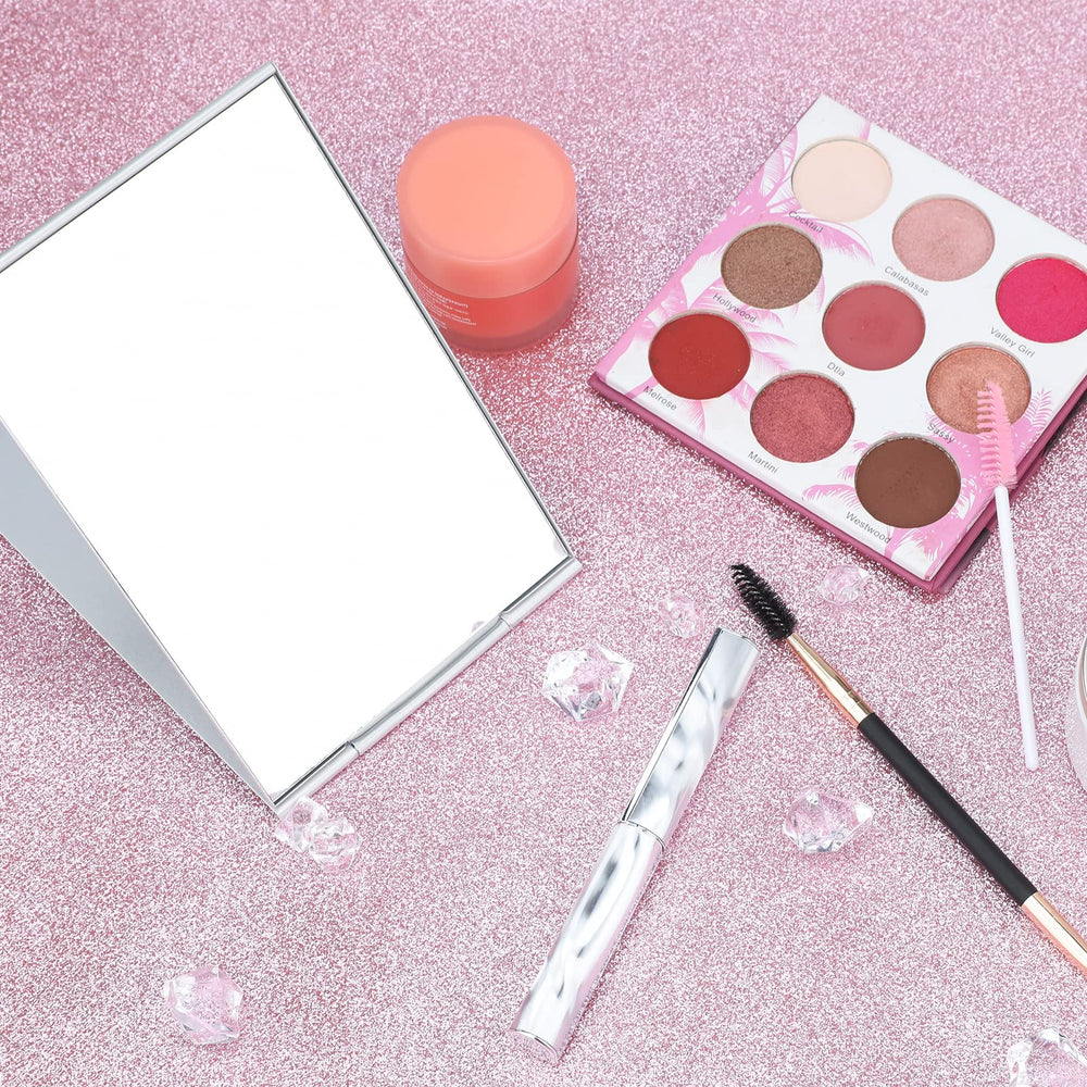 G2PLUS vanity mirror on bathroom counter for quick makeup checks