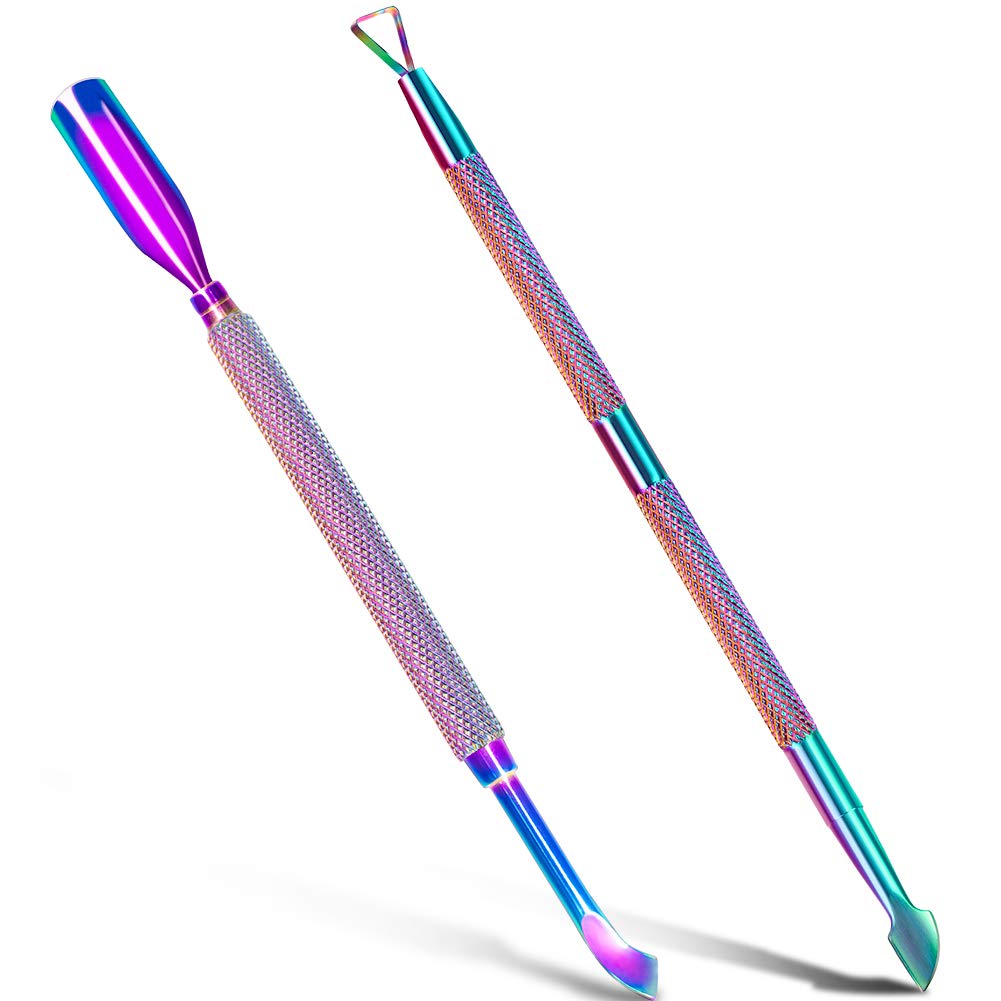 GA&EN rainbow cuticle pusher overview for versatile home and salon use