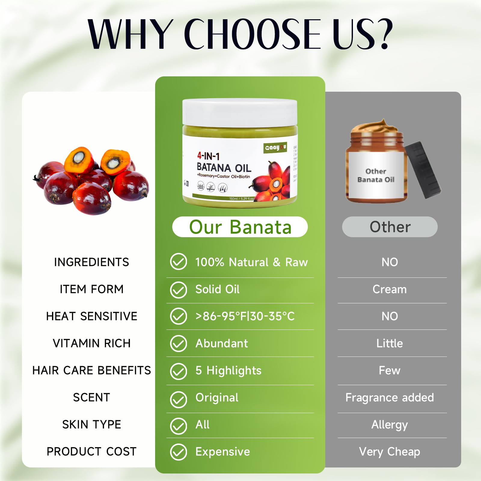 Gaayou Batana Oil with cap ready for timed at-home treatment