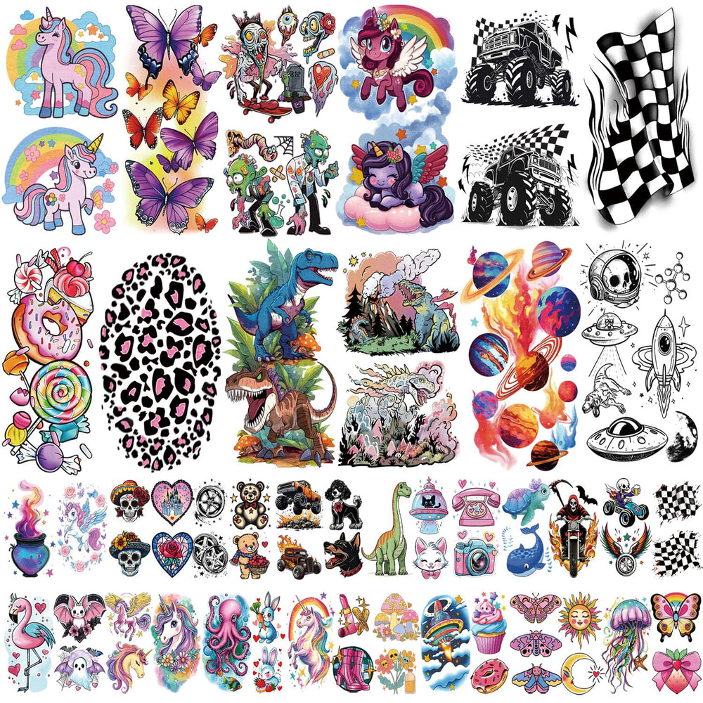 Gabizafia 52-sheets kids tattoos half arm sleeve mermaid for imaginative dress-up