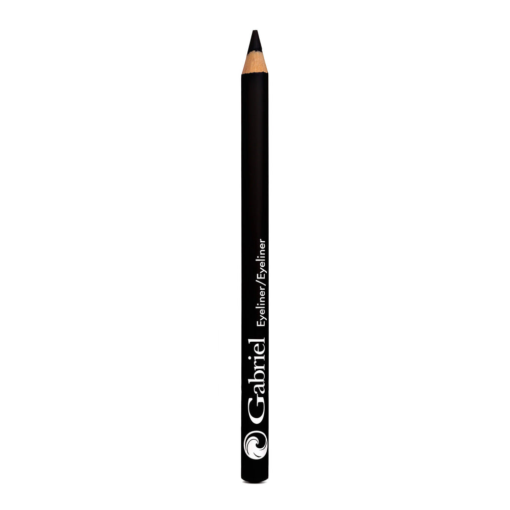 Gabriel Cosmetics Classic Eyeliner black swatch on hand shows smooth, blendable color.