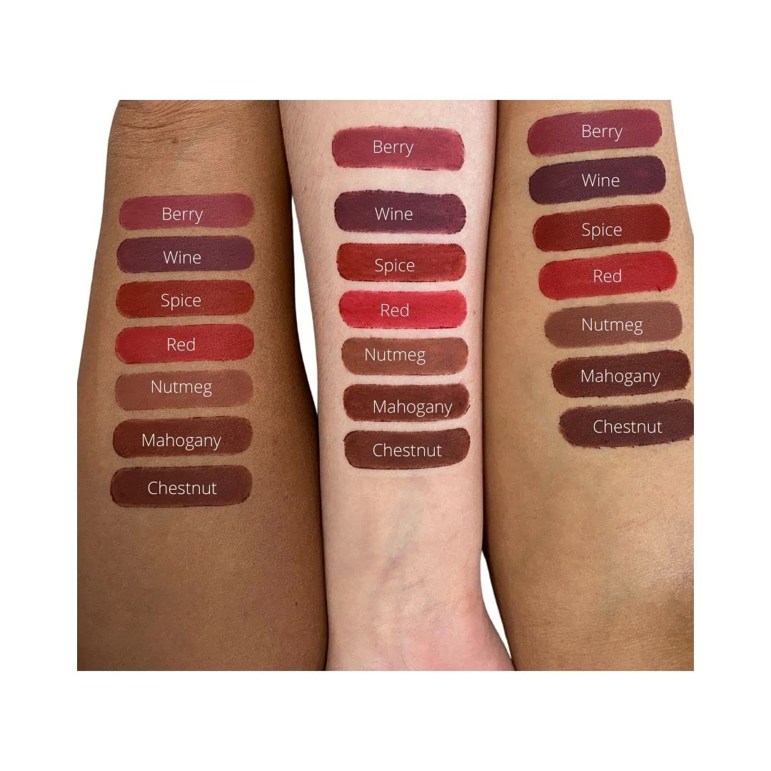 Gabriel Cosmetics Classic Lip Liner Berry swatch shows rich berry shade for versatile looks.