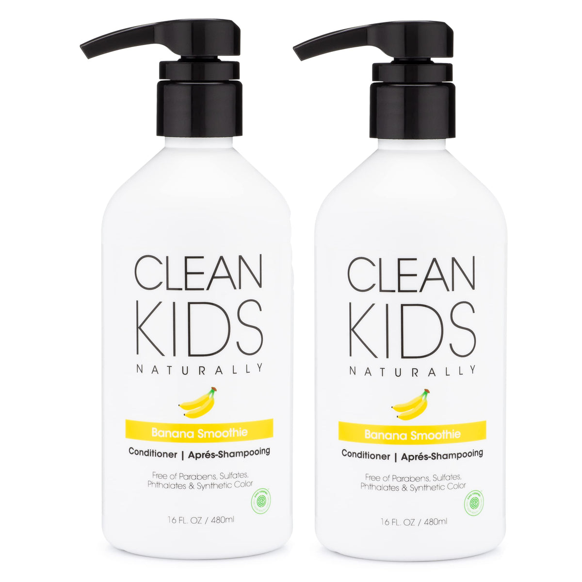 Gabriel Cosmetics Clean Kids Naturally Conditioner bottle front offering gentle nourishment for soft, manageable hair