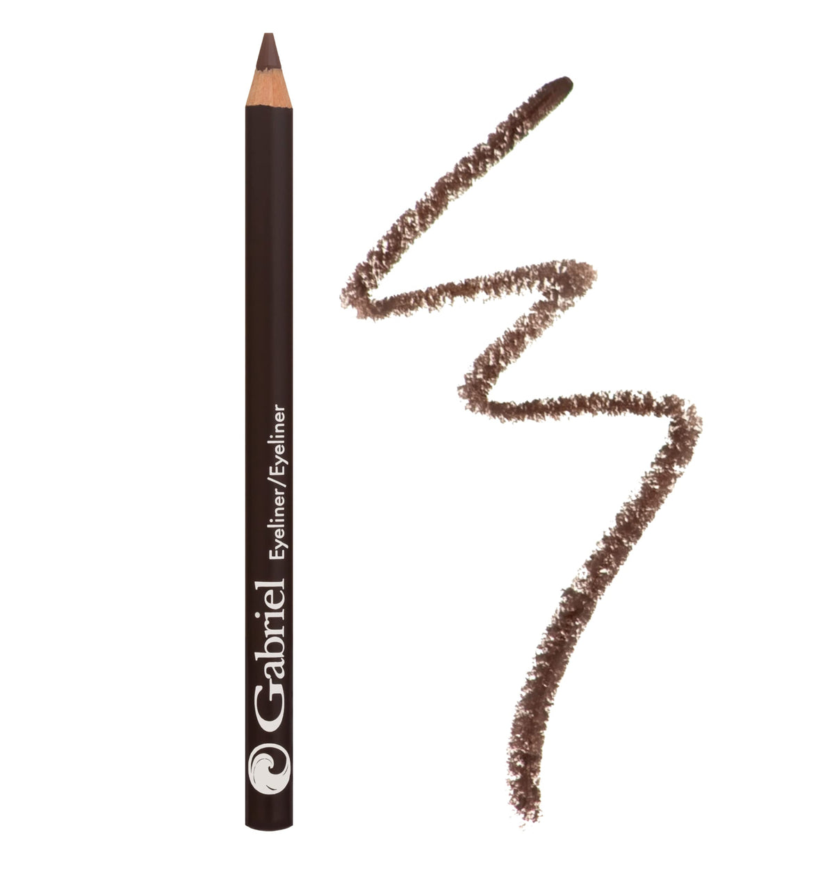 Gabriel Cosmetics brown eyeliner closeup for precise definition