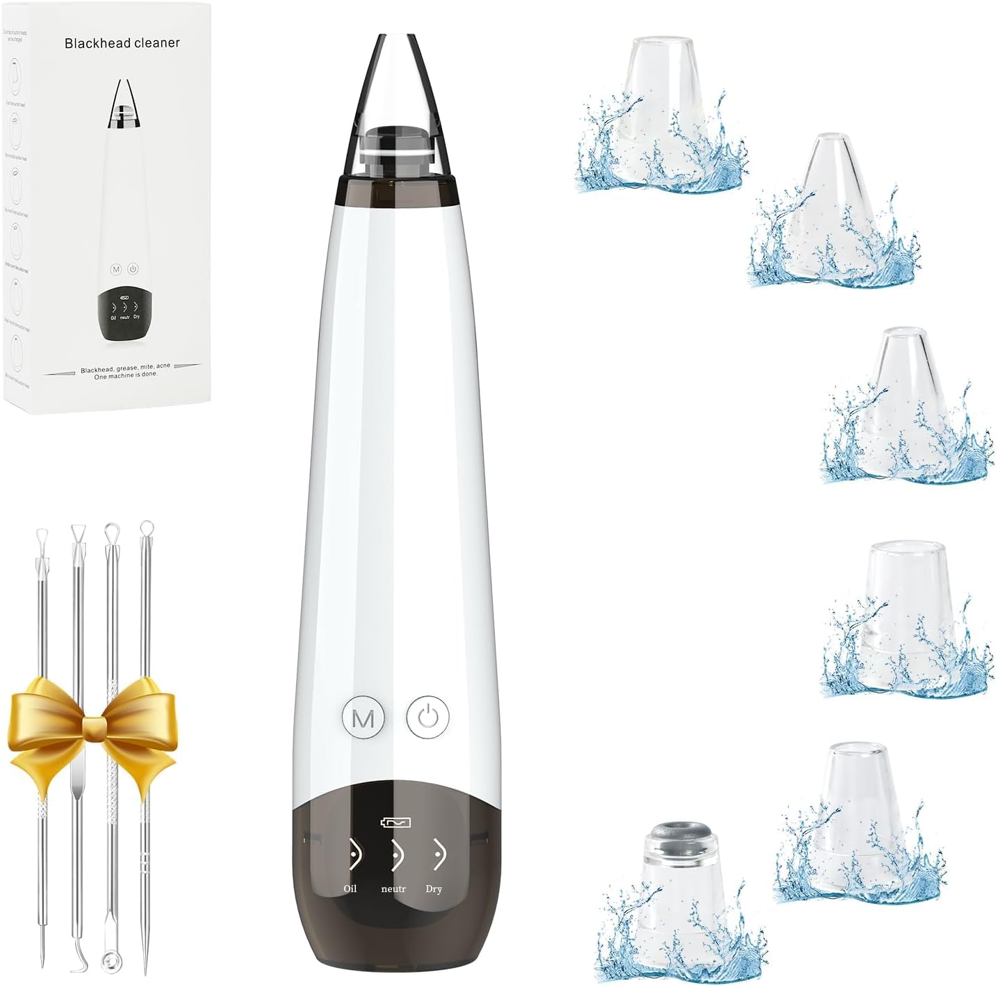 Gackoko Blackhead Remover suction level display enables customizable cleansing for your skin.