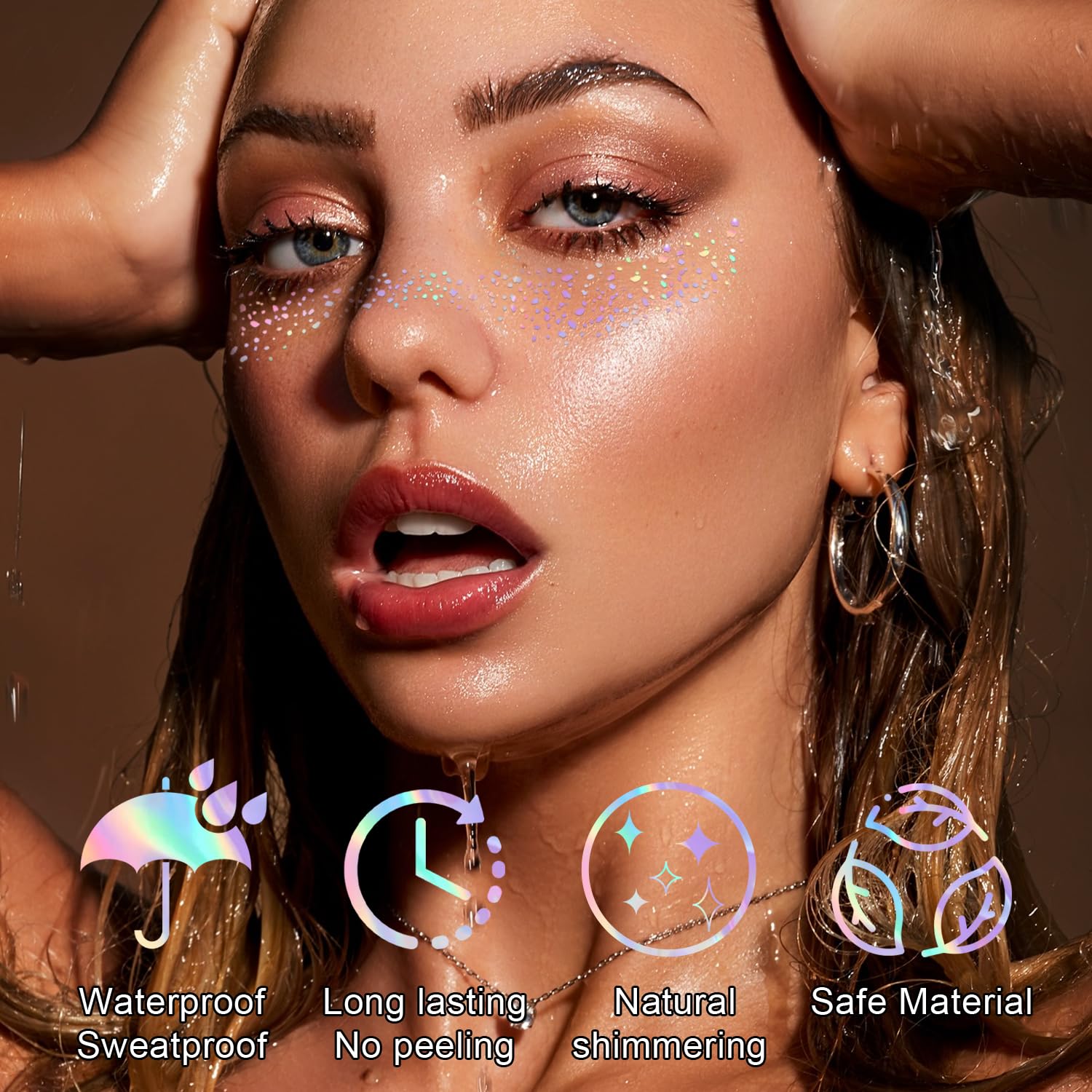 GADMLURY rose-gold patches are designed for simple removal with cleansing oil.