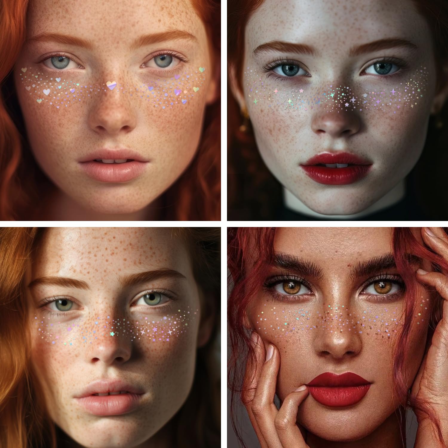 GADMLURY holographic multicolor glitter freckles add versatile sparkle for parties.