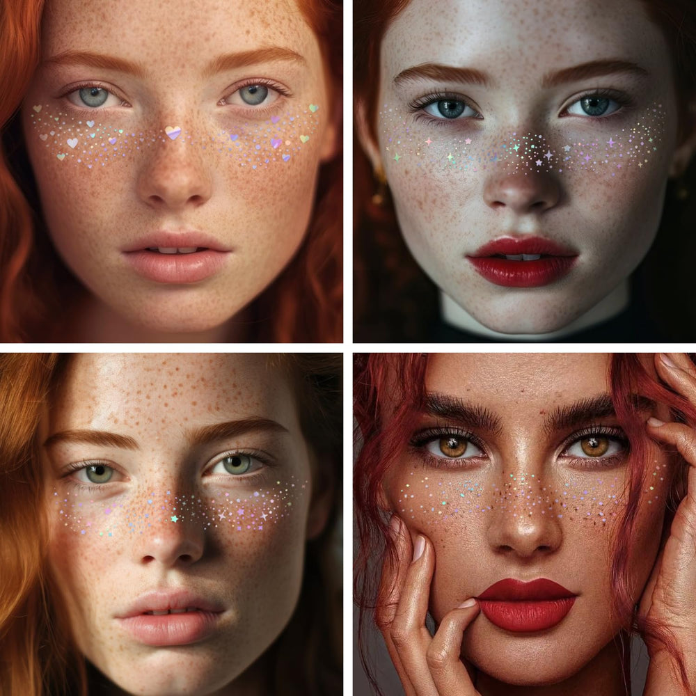 GADMLURY holographic multicolor glitter freckles add versatile sparkle for parties.