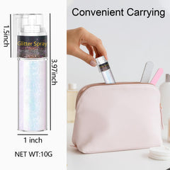 GADMLURY Hair Glitter Spray on hair shows subtle long-lasting glamour.