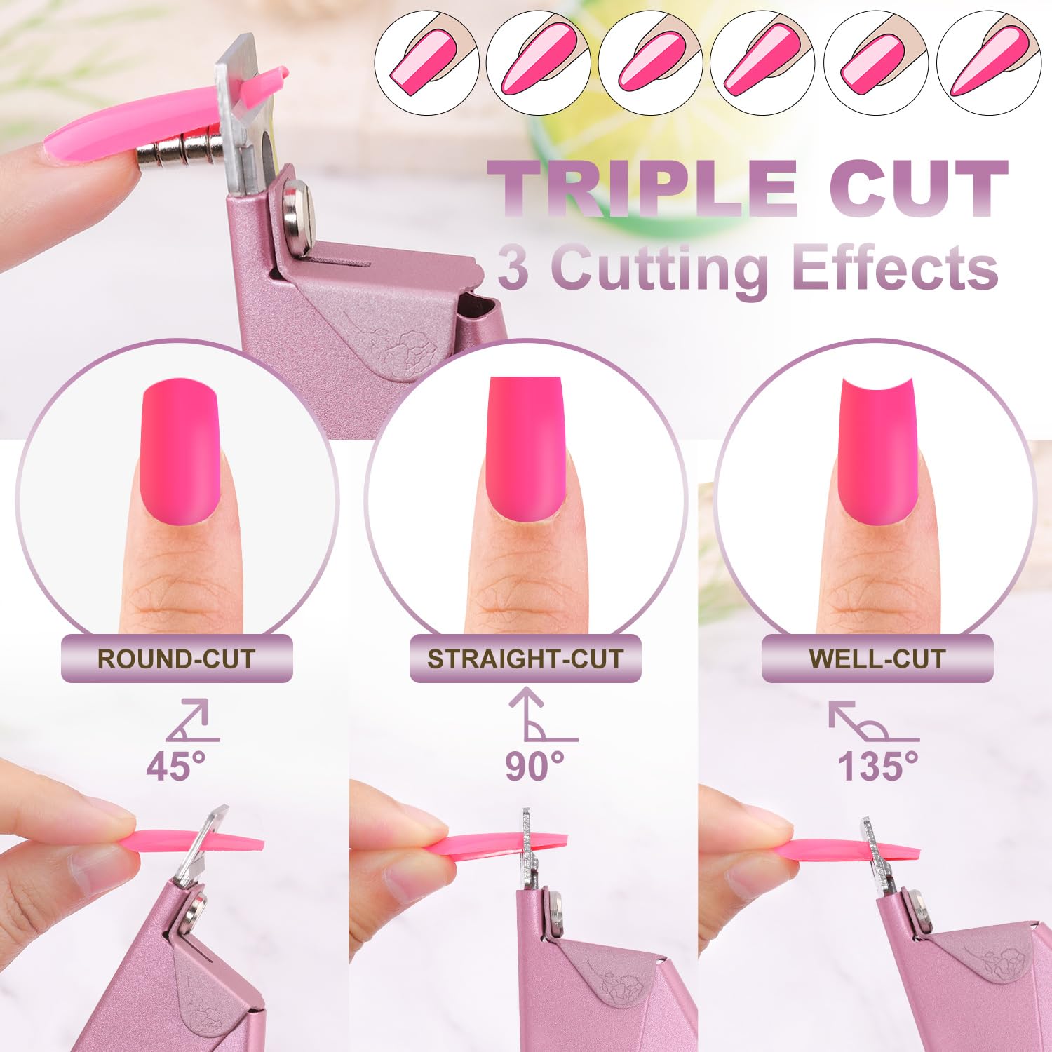 GA&EN adjustable-angle clipper supports 45°, 90°, and 135° shapes