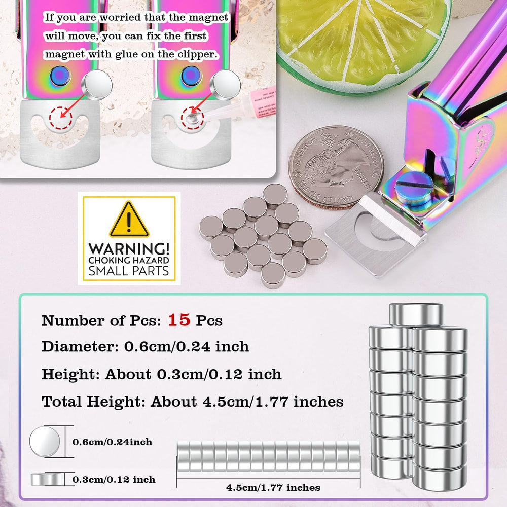 GA&EN Chameleon magnet sizers arranged for quick, even nail tips at home or in salon.