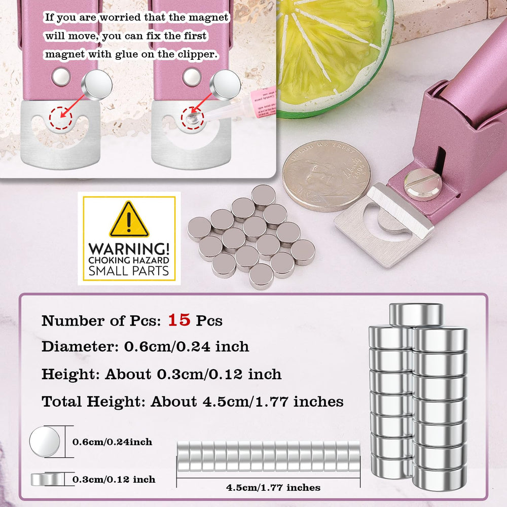 GA&EN magnet sizers 15pc pack enables quick, even nail tip lengths