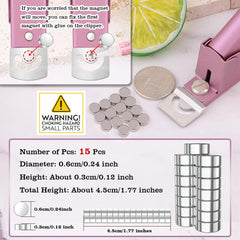 GA&EN magnet sizers 15pc pack enables quick, even nail tip lengths