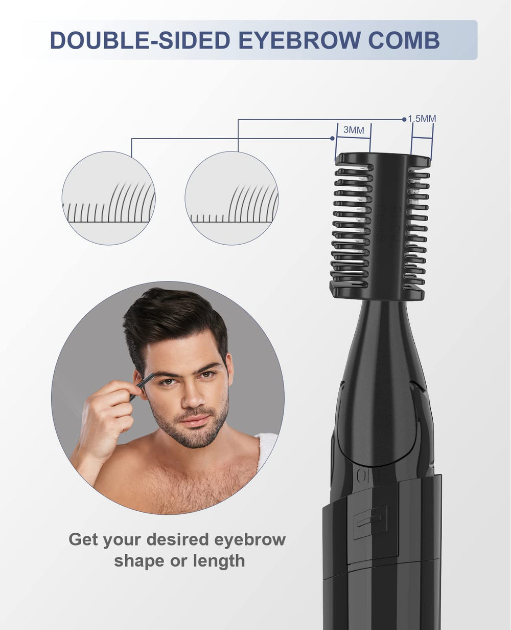 GAERUO Electric Eyebrow Trimmer 30-degree rotation contours to skin