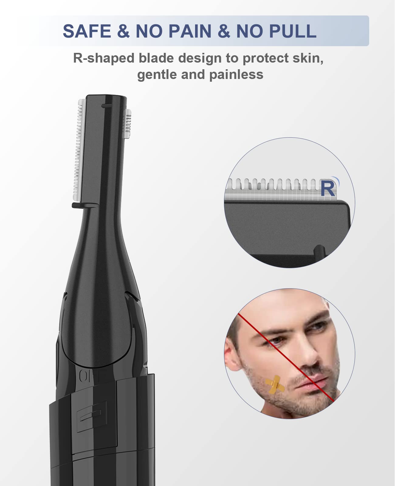 GAERUO Eyebrow Trimmer with painless design reduces tugging on sensitive skin