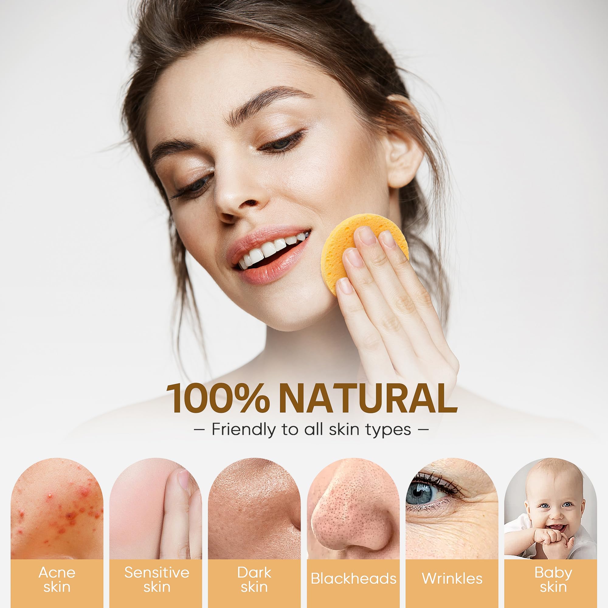 Gainwell 100% natural cellulose sponges emphasize eco-friendly materials