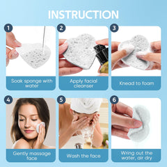 GAINWELL daily cleansing sponges in use for makeup removal