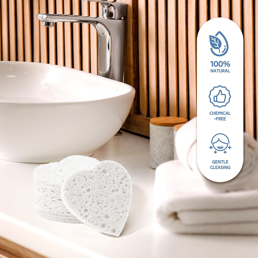 GAINWELL eco-friendly wood-pulp sponges in pristine white