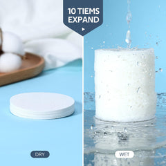 GAINWELL travel sponges in bag ready for on-the-go skincare routines.